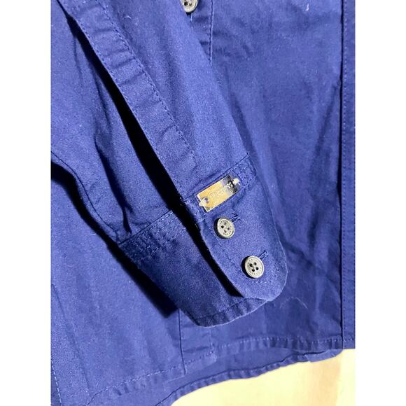 Express The Essentials Shirt Blue Button-up Women’s Size Medium. - Picture 4 of 7